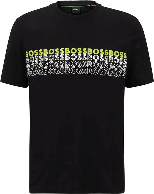 HUGO BOSS Playera con logos estampados multicolor